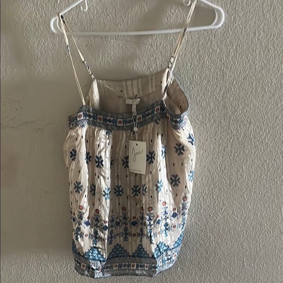 Joie Tops - Joie Brown and Blue Smocked Camisole Top